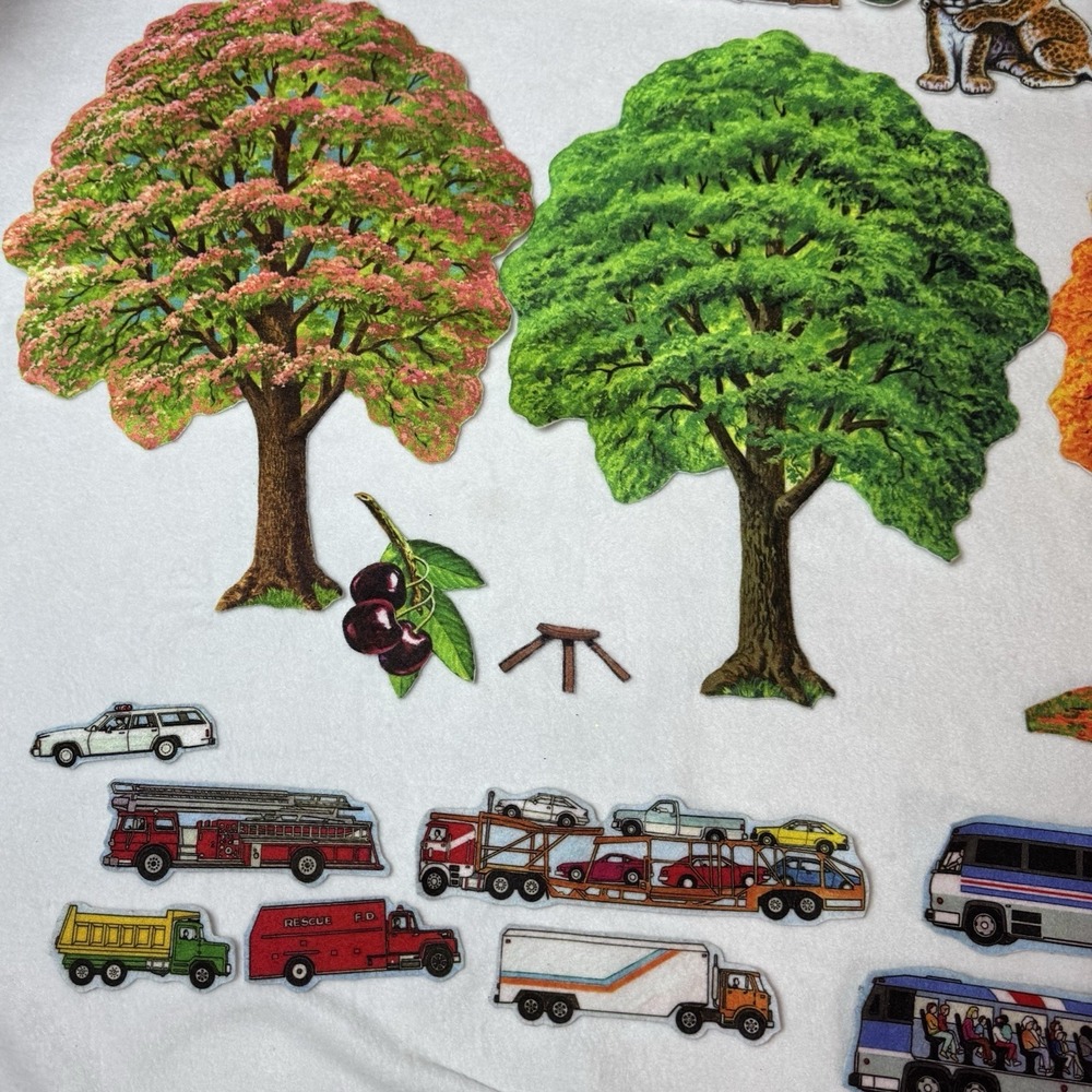 Vintage Story Teller Flannel Graph Educational Flannelgraph Seasons Vehicles - Picture 2 of 10